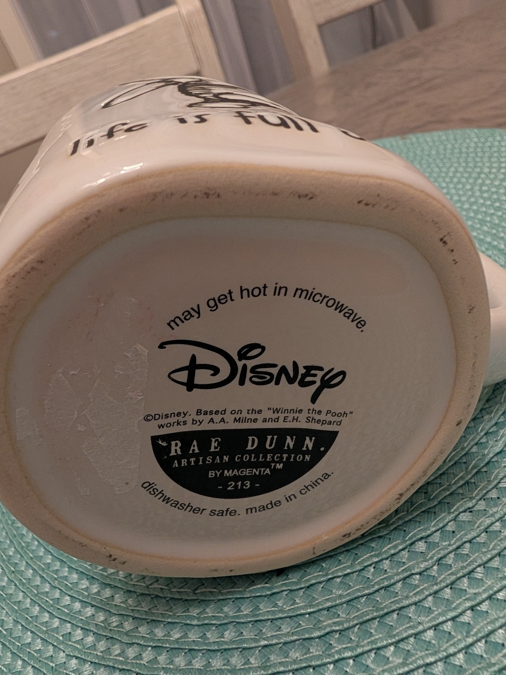Disney Ivory Ceramic Winnie the Pooh Mug with Black Sketch - Picture 4 of 5